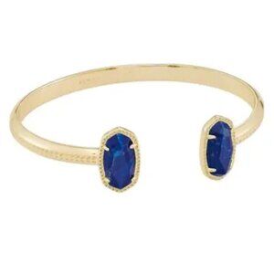 Kendra Scott Elton Gold Stone Cuff Bracelet in Cobalt Howlite/NWT
